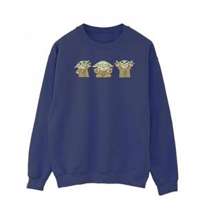 Star Wars Mens The Mandalorian Grogu Poses Sweatshirt L wit