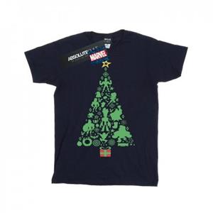 Marvel Boys Avengers kerstboom T-shirt 9-11 Years wit