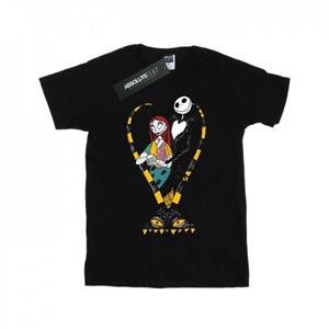 Disney Boys Nightmare Before Christmas Jack en Sally Love T-shirt 12-13 zwart