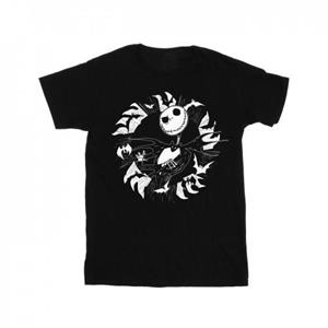 Disney Boys Nightmare Before Christmas Jack Bat Circle T-shirt 12-13 zwart