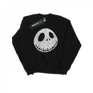 Disney Mens Nightmare Before Christmas Jack gebarsten gezicht sweatshirt L zwart