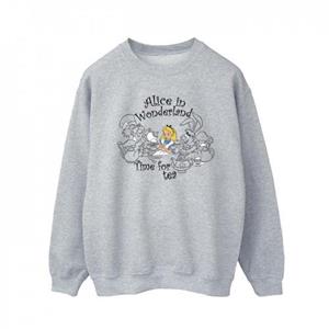 Disney Heren Alice In Wonderland Tijd voor thee Sweatshirt XXL wit