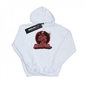 Marvel Heren Deadpool gekruiste armen logo hoodie L wit