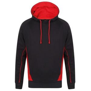 Finden & Hales contrasterende herenhoodie S rood/zwart