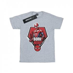 Marvel Boys Spider-Man geboren held T-shirt 12-13 zwart