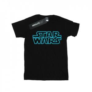 Star Wars Boys Neon Sign Logo T-Shirt 12-13 wit