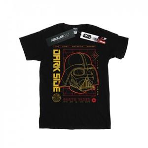 Star Wars jongens Darth Vader Dark Grid T-shirt 12-13 zwart