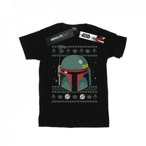 Star Wars jongens Boba Fett kerst-T-shirt 12-13 zwart
