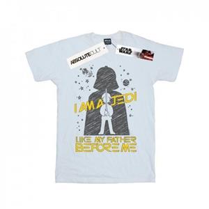 Star Wars jongens Jedi zoals mijn vader T-shirt 12-13 wit