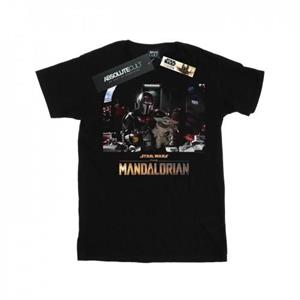 Star Wars jongens het Mandalorian kind aan boord T-shirt 12-13 zwart