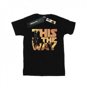 Star Wars Boys The Mandalorian The Way Poster Tekst T-shirt 12-13 zwart