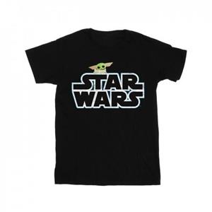 Star Wars Boys The Mandalorian The Child Logo T-Shirt 12-13 zwart