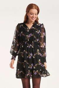 Smashed Lemon 24502 e chiffon korte jurk |