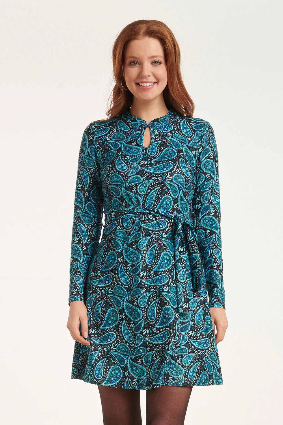 Smashed Lemon 24512 paisley bedrukte korte jurk |