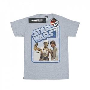 Star Wars jongens Luke Skywalker en C-3PO T-shirt 12-13 grijs