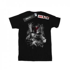 Star Wars Boys Boba Fett Distressed T-Shirt 12-13 zwart