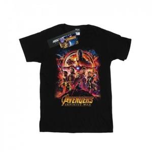 Marvel Boys Avengers Infinity War filmposter T-shirt 12-13 zwart