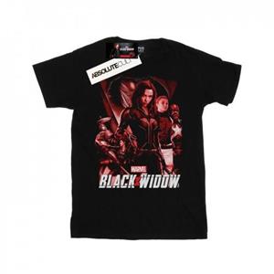 Marvel Boys Black Widow Movie Red Group T-shirt 12-13 zwart