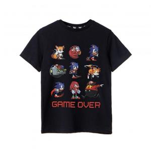 Sonic The Hedgehog jongens Game Over T-shirt 11-12 zwart