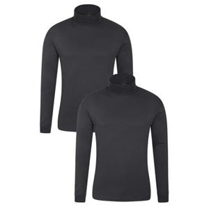 Pertemba FR - Apparel Mountain Warehouse Heren Meribel thermische top (Pak van 2) S zwart