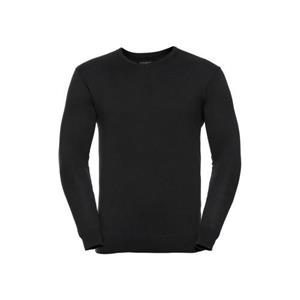 Russell Collection herensweater van katoen-acryl met V-hals XXL zwart