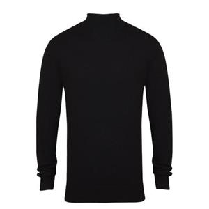 Henbury heren sweatshirt met rolhals L zwart