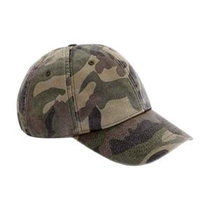 Beechfield Unisex volwassen camouflage honkbalpet met laag profiel One Size transparant witte kleur