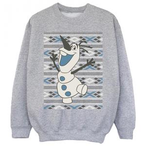 Disney Frozen Kerst Olaf Smile Sweatshirt voor jongens 12-13 grijs