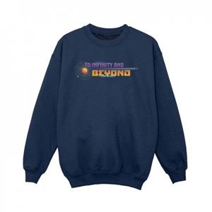 Disney Lightyear Infinity en Beyond tekstsweatshirt voor jongens 12-13 zwart