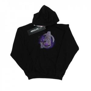 Marvel Boys Avengers Endgame Space-logo hoodie 12-13 zwart