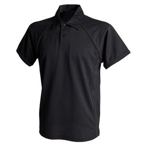 Finden & Hales herenpoloshirt met leidingen S zwart