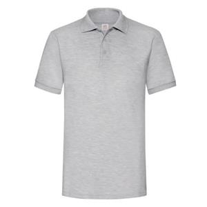 Fruit of the Loom Mens Heather Polo Shirt S grijs