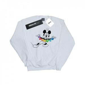 Disney Mickey Mouse-sweatshirt met regenboogketting voor meisjes 12-13 wit