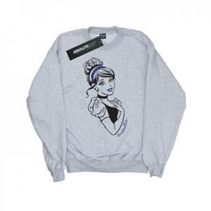 Disney Princess meisjes Assepoester glitter sweatshirt 12-13 grijs