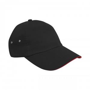 Result Headwear Result Hoofddeksels Unisex Volwassen Printers Pluche Katoen 5 Panel Cap One Size rood/zwart