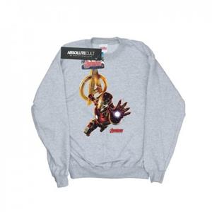 Marvel Iron Man Pose-sweatshirt voor jongens 12-13 grijs