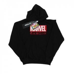 Marvel Boys Logo Wash Care-hoodie 12-13 wit