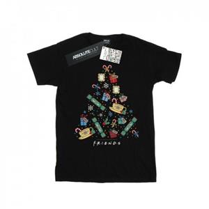 Friends Vrienden meisjes kerstboom katoenen T-shirt 9-11 Years wit