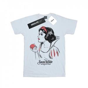 Disney meisjes sneeuwwitje Apple Sketch katoenen T-shirt 12-13 wit