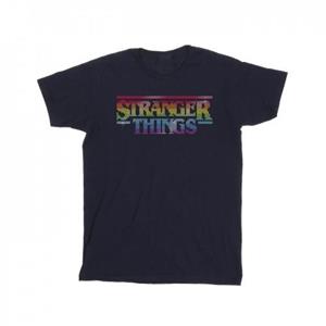 Pertemba FR - Apparel Netflix Boys Stranger Things Rainbow Dot-logo T-shirt 7-8 Years wit