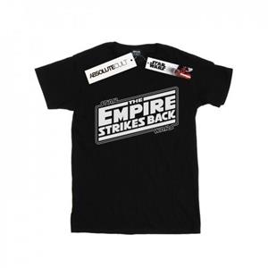 Star Wars jongens het Empire Strikes Back logo T-shirt 12-13 zwart