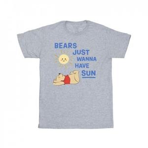 Disney jongens Winnie de Poeh beren willen gewoon een zon-T-shirt hebben 9-11 Years wit