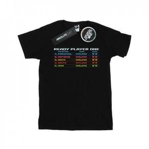 Ready Player One 8-bit scorebord-T-shirt voor jongens 12-13 zwart