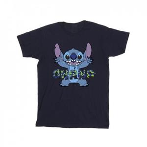 Disney jongens Lilo en Stitch Ohana blauw Glitch T-shirt 5-6 Years wit