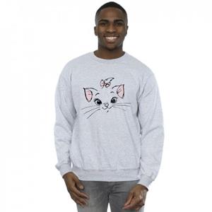 Disney Heren klassiekers Marie Face Pocket Sweatshirt M wit
