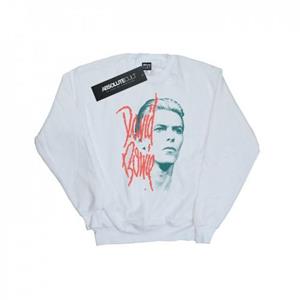 David Bowie Heren Mono Stare-sweatshirt L wit