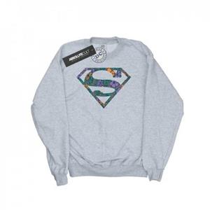 DC Comics Superman bloemenlogo 1 herensweatshirt XL grijs