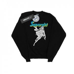 DC Comics Supergirl Mono Action Pose-sweatshirt voor heren M wit
