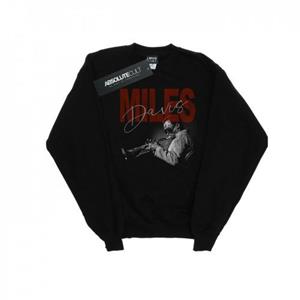 Pertemba FR - Apparel Miles Davis heren sweatshirt met verontruste foto L zwart