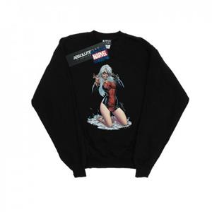 Marvel heren sweatshirt met zwarte kat spinpak L zwart
